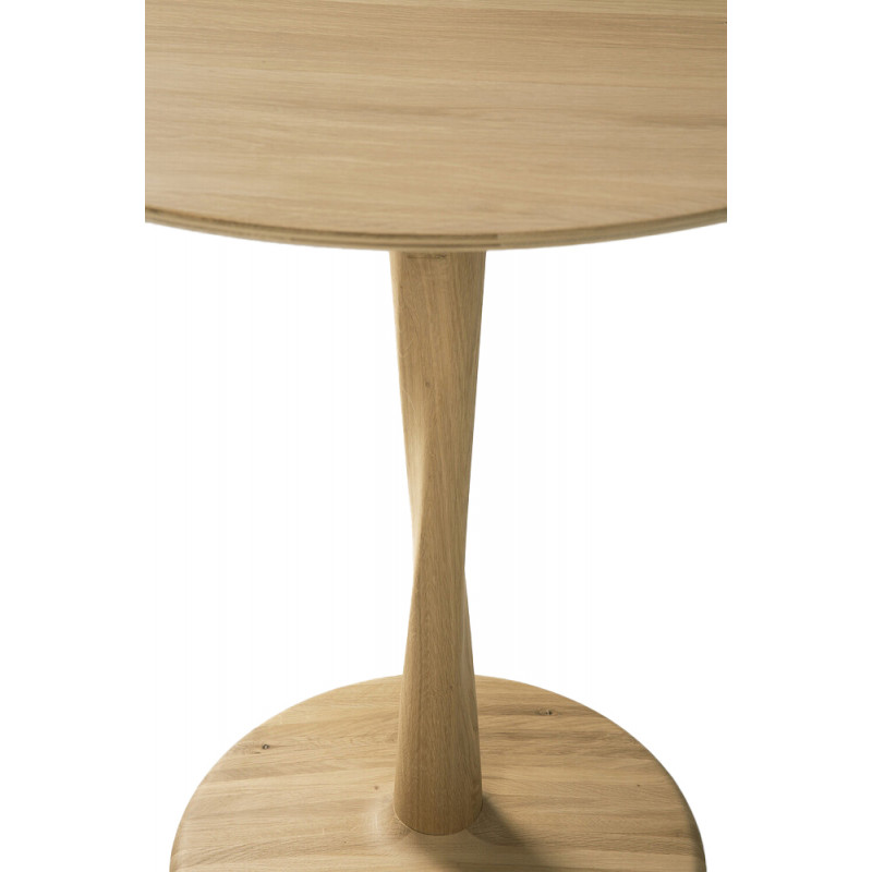 Table Torsion ronde en chêne