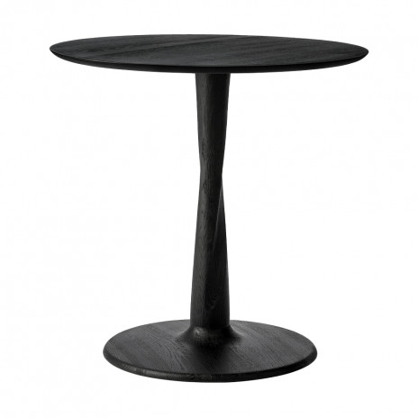 Table Torsion ronde en chêne noir