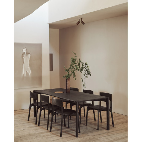 Table PI Teck brun foncé