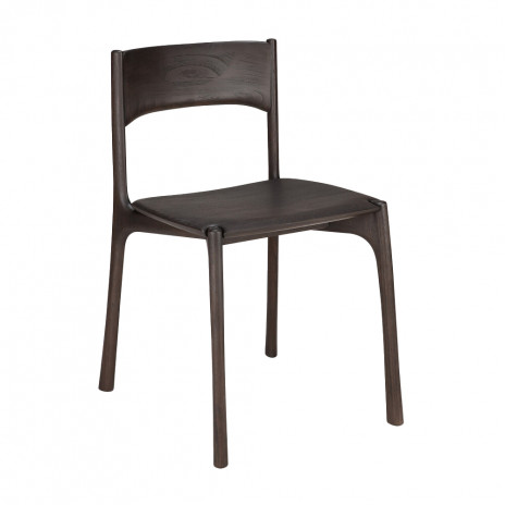Chaise PI Teck brun foncé