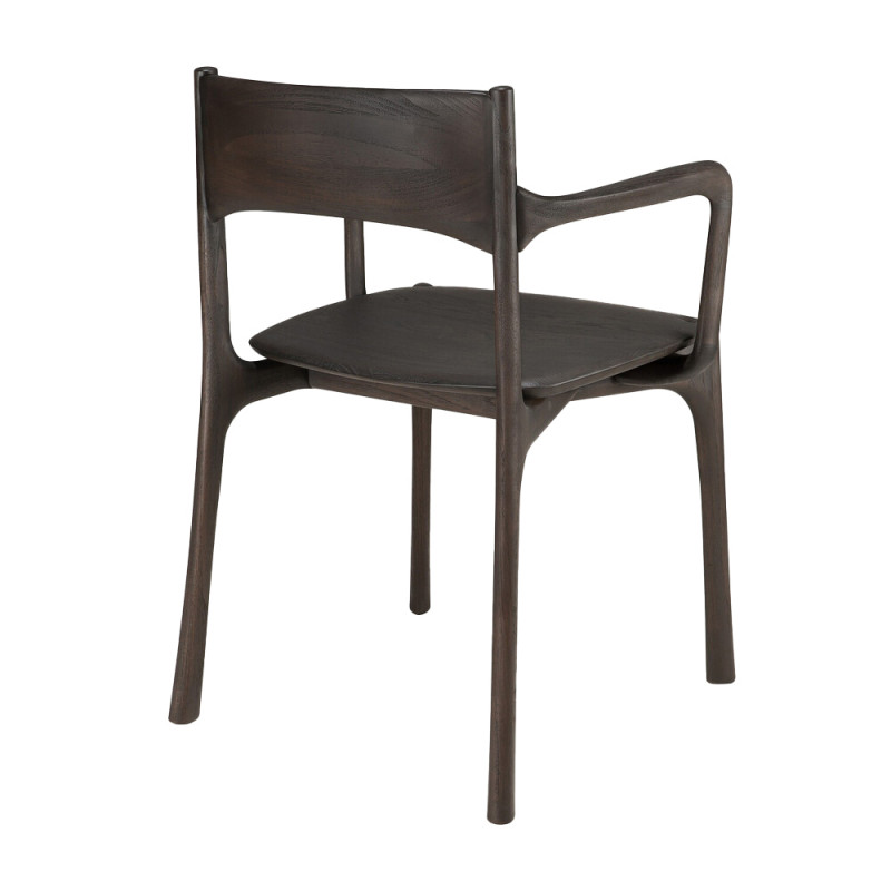 Chaise PI Teck brun foncé
