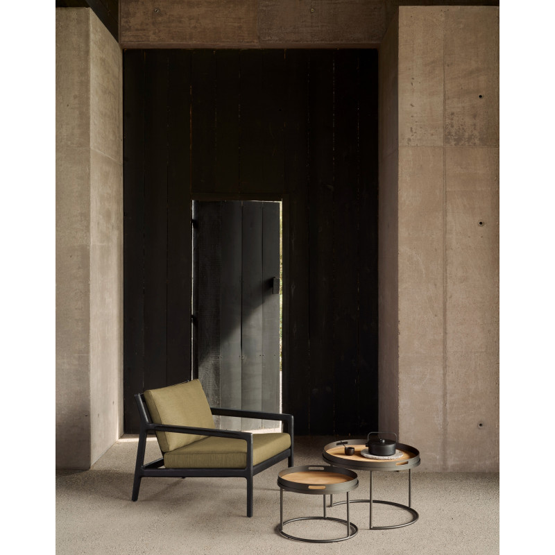 Fauteuil de jardin Jack en Teck Noir