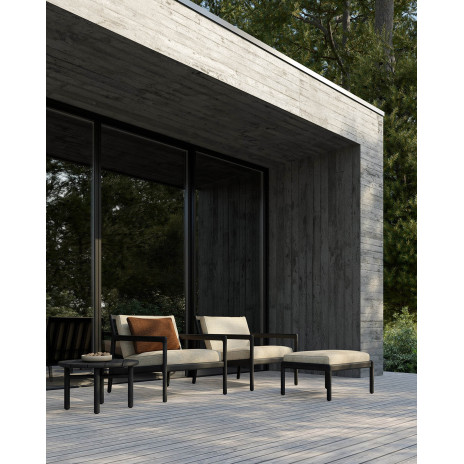 Fauteuil de jardin Jack en Teck Noir