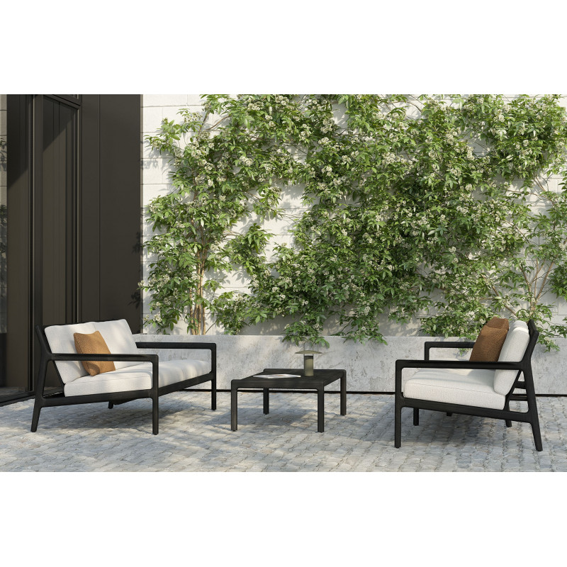 Canapé de jardin Jack en Teck Noir - 2 places