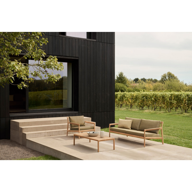 Canapé de jardin Jack en Teck - 3 places
