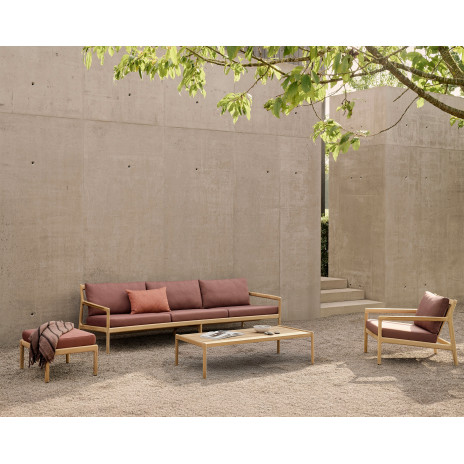Canapé de jardin Jack en Teck - 2 places