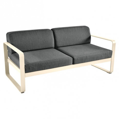 Canapé 2 places Bellevie gris graphite